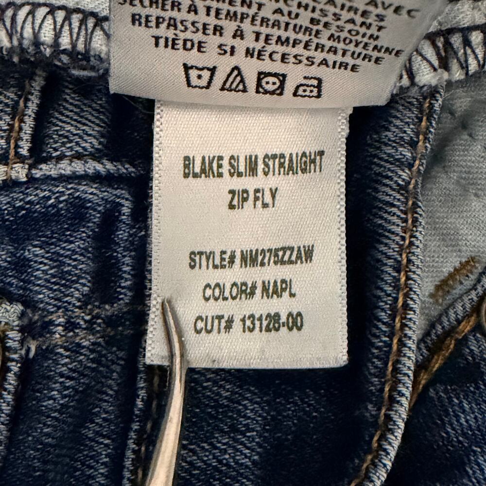 Hudson Blake Slim Straight Leg Zip Fly Medium Wash Mens 38 - Picture 15 of 16